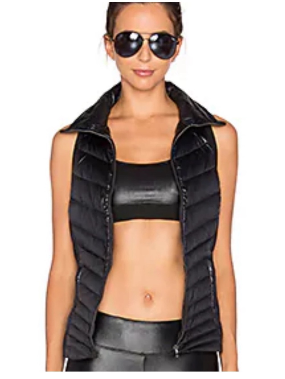 ALO YOGA Altitude Down Fill Puffer Vest black Sz S 4-6